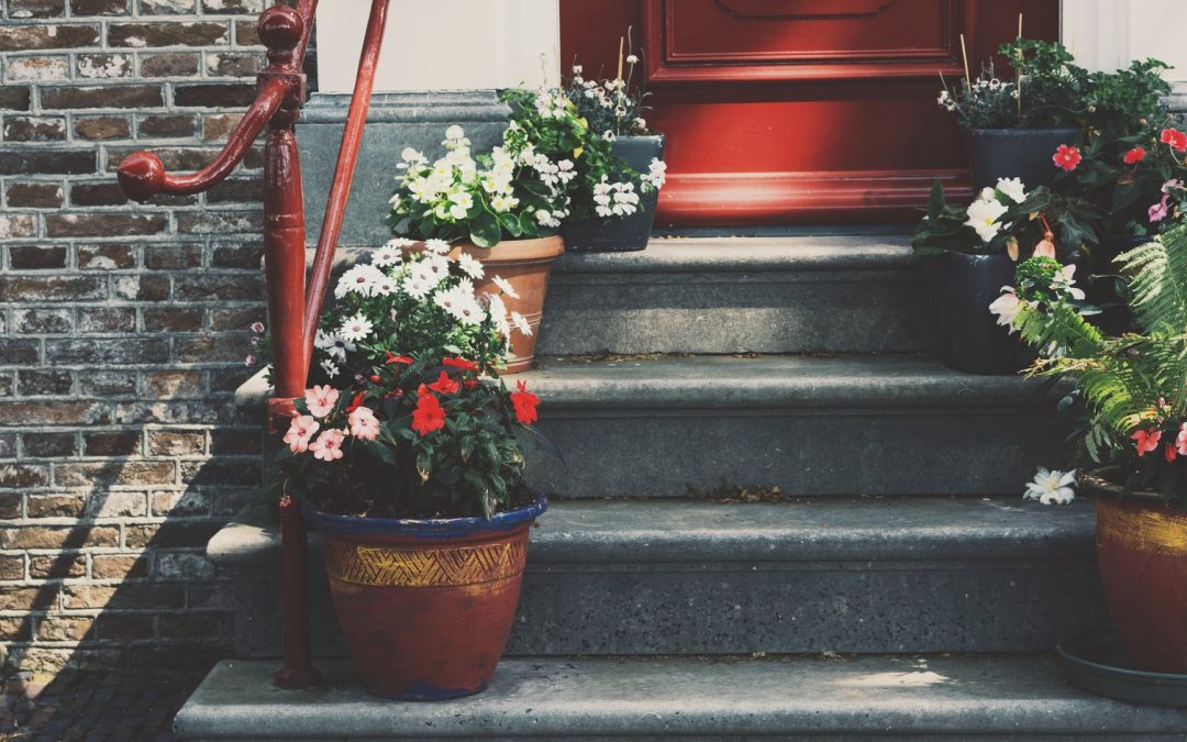 Flowerpots in the entrances: decoration or obstruction?